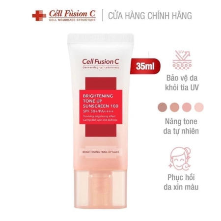 Kem Chống Nắng Bật Tone Da Cell Fusion C Brightening Tone Up Sunscreen 100 SPF50+/PA++++50ml