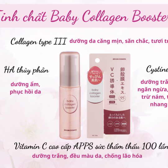 Tinh chất chống lão hoá BABY COLLAGEN BOOSTER Collagen Type III Nhật 30ml