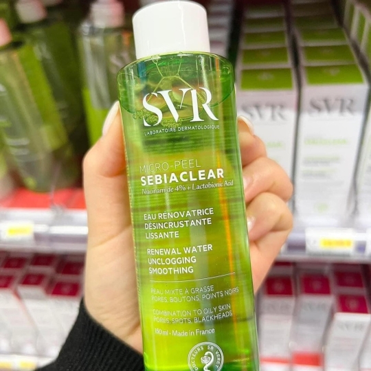 Nước Hoa Hồng Dành Cho Da Dầu Mụn SVR Sebiaclear Micro Peel 150ml