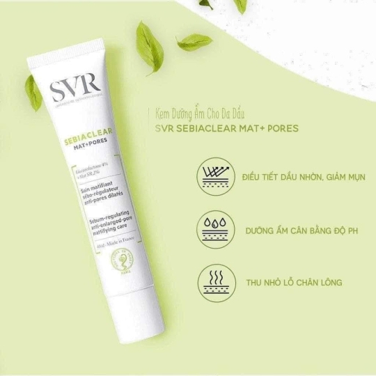 Kem Dưỡng Cải Thiện Mụn, Thông Thoáng Lỗ Chân Lông SVR Sebiaclear Mat + Pores 40ml